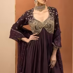 Buy Embroidered Anarkali Gown Online in India – Designer Party Wear & Wedding Collection | Couturecraze