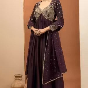 Alternative view of Buy Embroidered Anarkali Gown Online in India – Designer Party Wear & Wedding Collection | Couturecraze