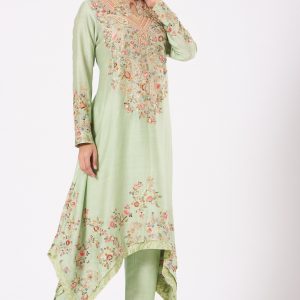 Mint Green Embroidered Kurta Set