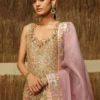 Luxury ivory silk Anarkali gown with royal flare