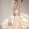 Ivory embroidered lehenga set with floral sequin work bridal wedding outfit for women
