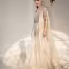 Ivory embroidered lehenga set with floral sequin work bridal wedding outfit for women